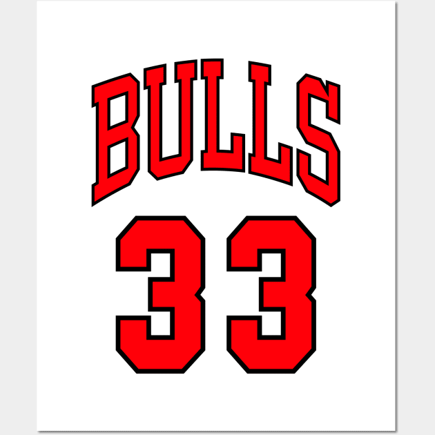 Scottie Pippen Jersey Wall Art by mubays